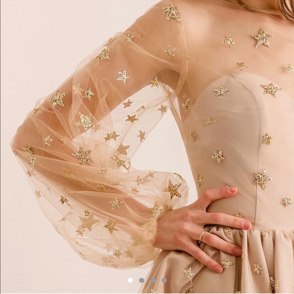 Lirika Matoshi Teuta Starry Sparkle Dress in GOLD✨